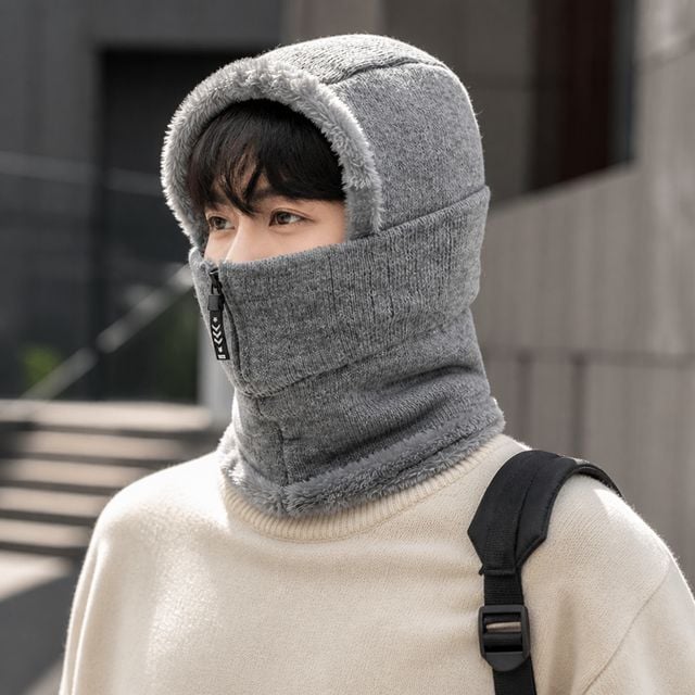 방한 넥워머 모자 일체형 얼굴 동계 겨울 방한용품 페이스 마스크 - 이미지 1