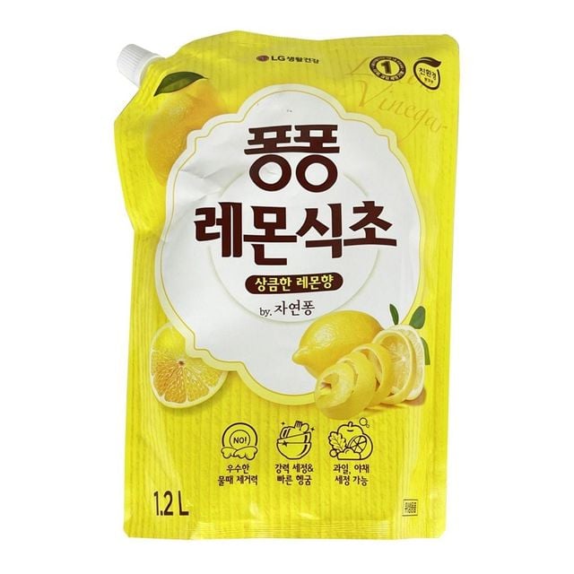 레몬향 주방 리필 1.2리터 청결 세제 - 이미지 1