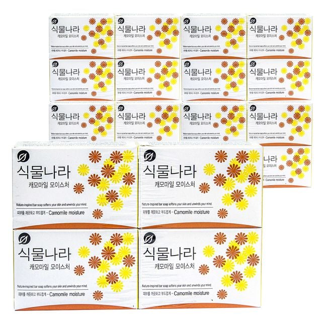 식물나라 캐모마일 모이스처 세수 비누 90g 4입 5개
