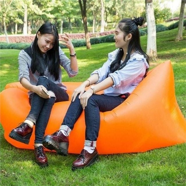 휴대용 빈백 소파 접이식 빈백 야외용 간이 에어 좌식 공기주입 매트리스 캠핑용 피크닉 릴렉스 체어 매트