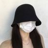 여성 니트 버킷햇 와이어 벙거지 모자 사계절용 - 이미지 3