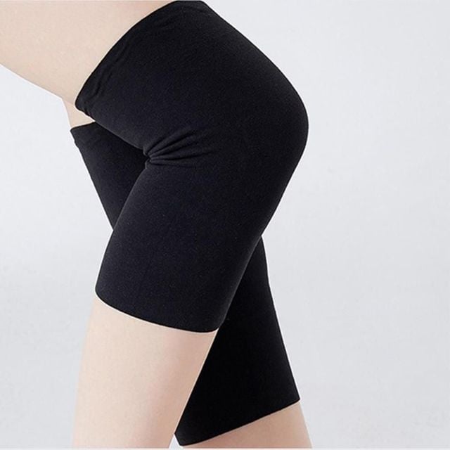 겨울 보온 스판 무릎워머 블랙 M 30x14cm