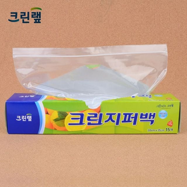 크린랩 일회용 백 비닐백 지퍼백 15매 30 x 35cm