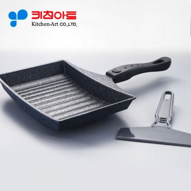 에그팬 사각 업소용 계란 후라이팬 22cm 주걱