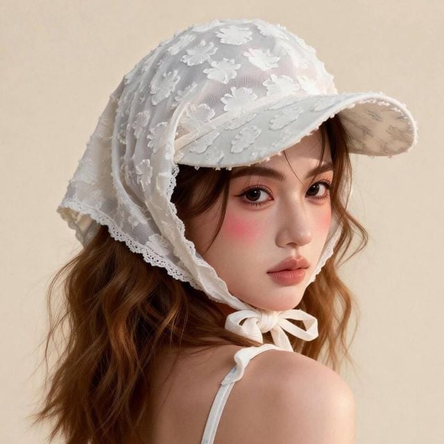플라워 반다나 캡, 여름 물놀이 두건 썬캡 모자 - 이미지 6
