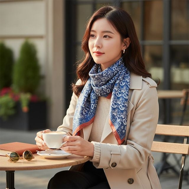 아나떼 패턴 반다나 롱 스카프 SD-260702 - 이미지 2