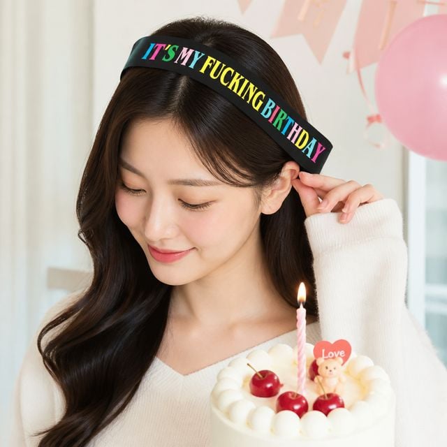 생일 파티용 머리띠 이츠마이벌스데이 레터링 헤어밴드 기념일 용품 - 이미지 1