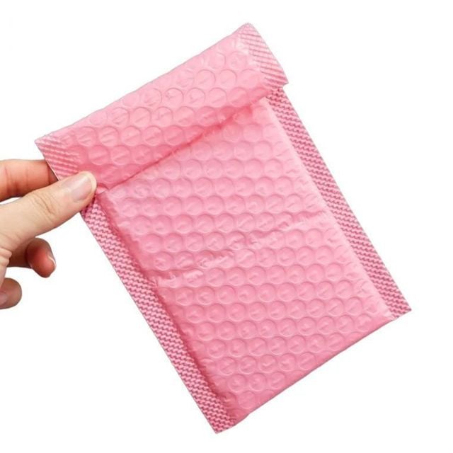 인스 포카 포장 10개 봉투 미니 핑크 뽁뽁이 꾸미기 슬리브 용 안전 에어캡