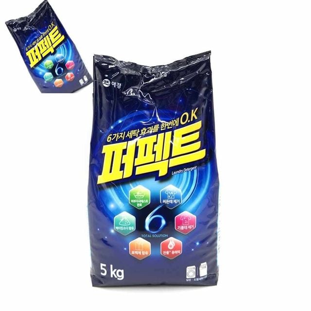 퍼펙트 토탈 솔루션 가루세제 5kg 리필 1ea 겸용 빨래가루세제 분말세탁세제 빨래세정제 대용량세탁세제