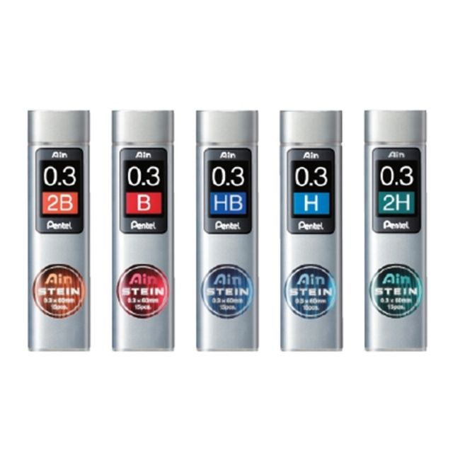 혜명몰 펜텔 아인 슈타인샤프심 C273-2H / 2H/0.3mm - 개 (1개입) 사무실비품 0.3MM샤프심 아인슈타인샤프 - 이미지 2