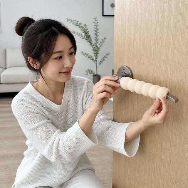 도어 손잡이 쿠션 커버, 문 충격 완화 스펀지 - 이미지 1