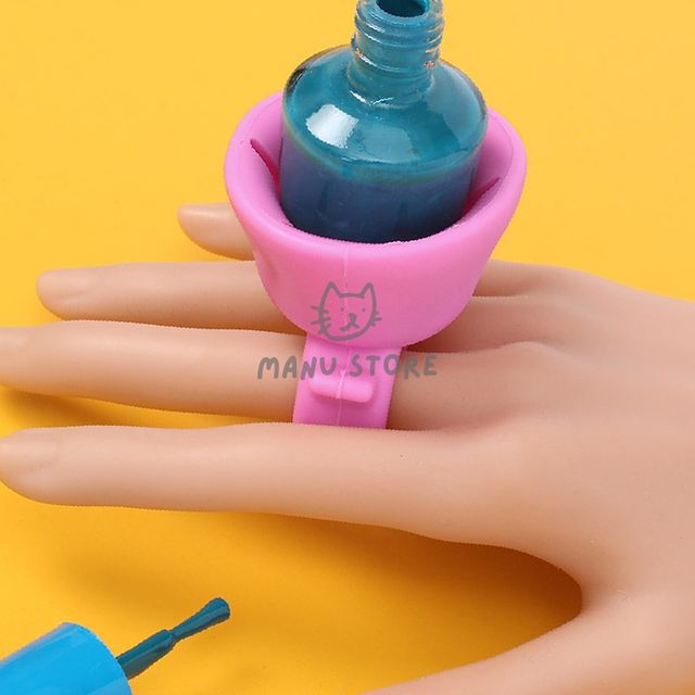 고정용품 네일도구 셀프네일 매니큐어 홀더 핑크