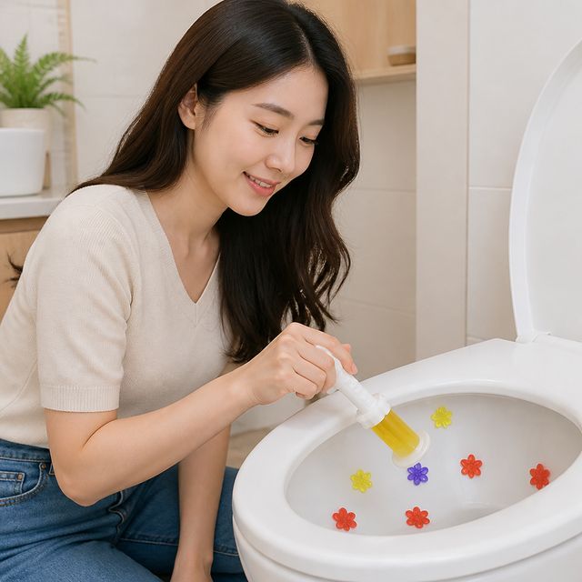 변기젤 스탬프세정제 플라워 향기젤 세면대 욕실 세정제 클리너