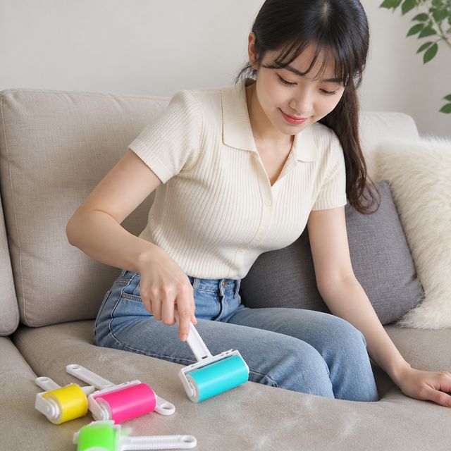 반영구 테이프클리너 애완동물 털 제거기 먼지제거 돌돌이 세척 가능 색상별