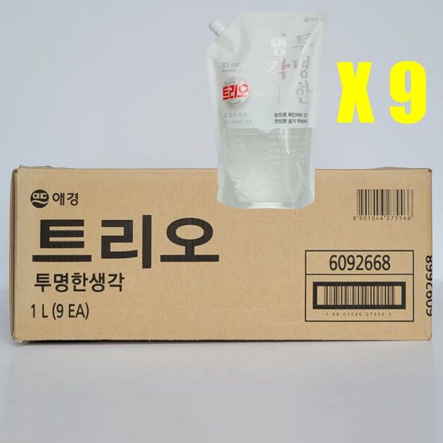 리필 파우치 대용량 9개 묶음 포장 - 이미지 1
