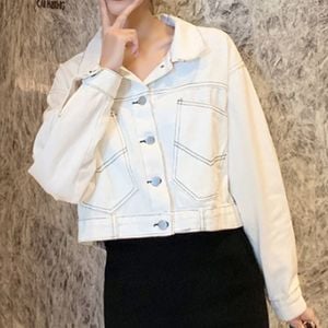 데일리 캐주얼 여성 세미 크롭 자켓 여리여리 점퍼 - 이미지 2
