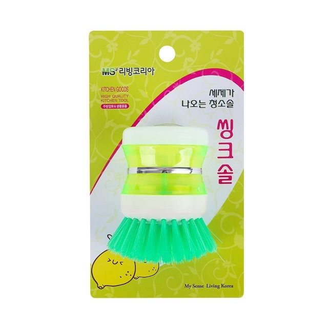 촘촘한 청소용 브러쉬 세제투입 씽크대 주방 청소솔 - 이미지 2