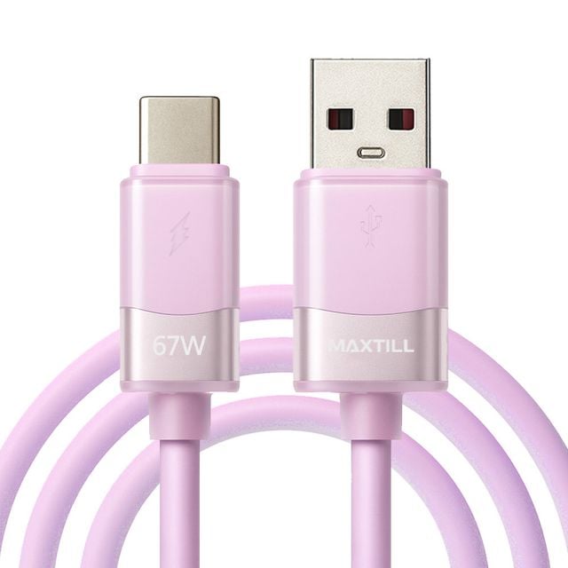 맥스틸 usb고속충전케이블 USB to C 3A 67W 케이블 2M 퍼플 MT-UC2M - 이미지 1