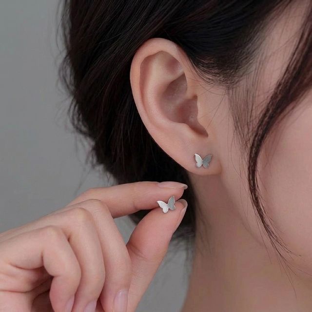 미니 나비 귀걸이 여성 데일리 심플 포인트 귀걸이