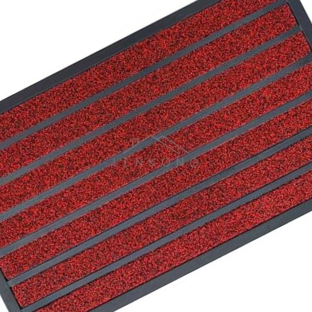 미끄럼방지발판 출입구깔판 고무판 바닥매트 줄무늬매트 적색 750x450x8mm DMSR 750 DMSR 750 1EA