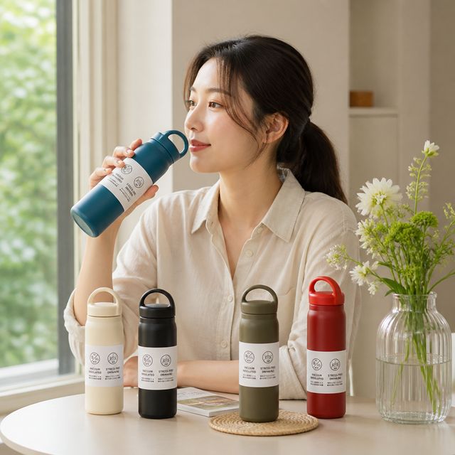 스텐304 진공 텀블러 350ml 500ml 보온보냉병 사무실 학교 물통 답례품 기념품 - 이미지 1
