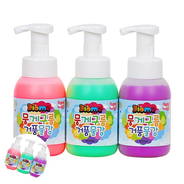 미술교육 어린이미술교육 미술놀이 뭉게구름 거품물감 300ml 3색 B세트