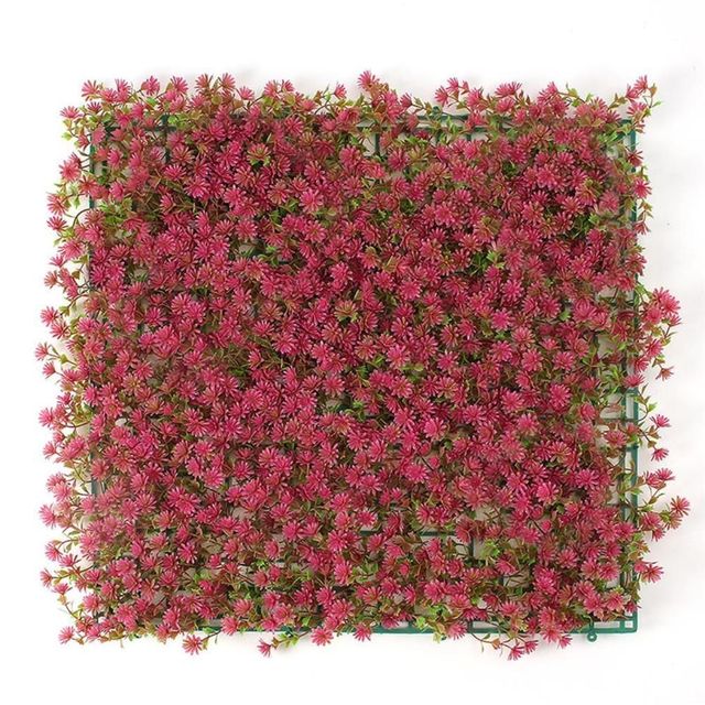 벽장식 인조잔디 50x50cm 핑크그린