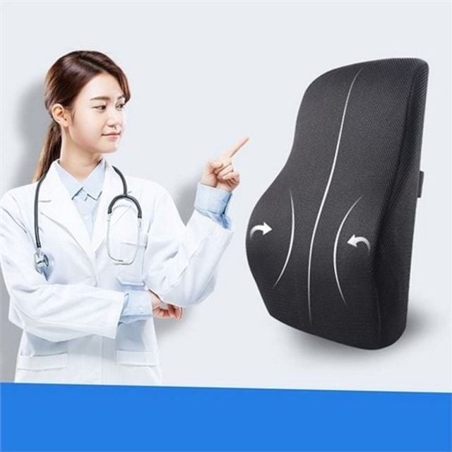 바른자세 메모리 폼 등 쿠션 등받이 사무실 허리 쿠션 컴퓨터