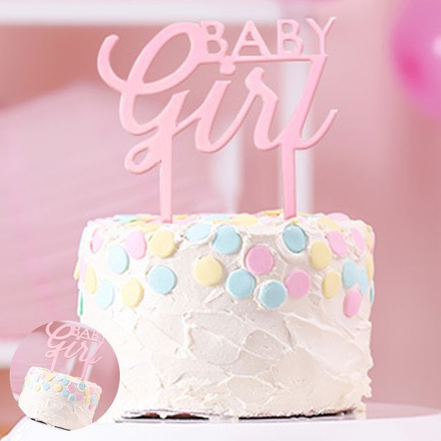 케잌토퍼 생일축하토퍼 이벤트 케이크 데코픽 베이비 생일 장식픽 걸