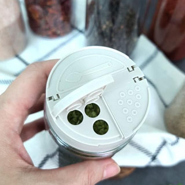 양념 보관 용기 3칸 투명 식탁 조미료통 세트 - 이미지 1