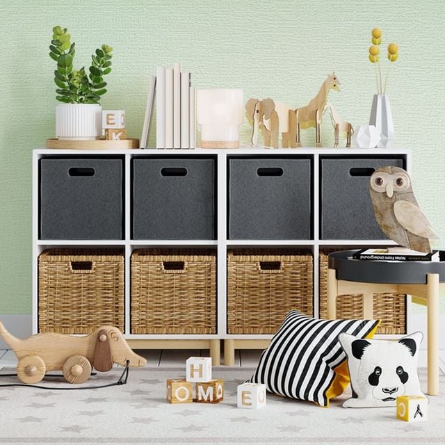 벽지 50cm X 2.5m 타탄 디자인 민트 컬러