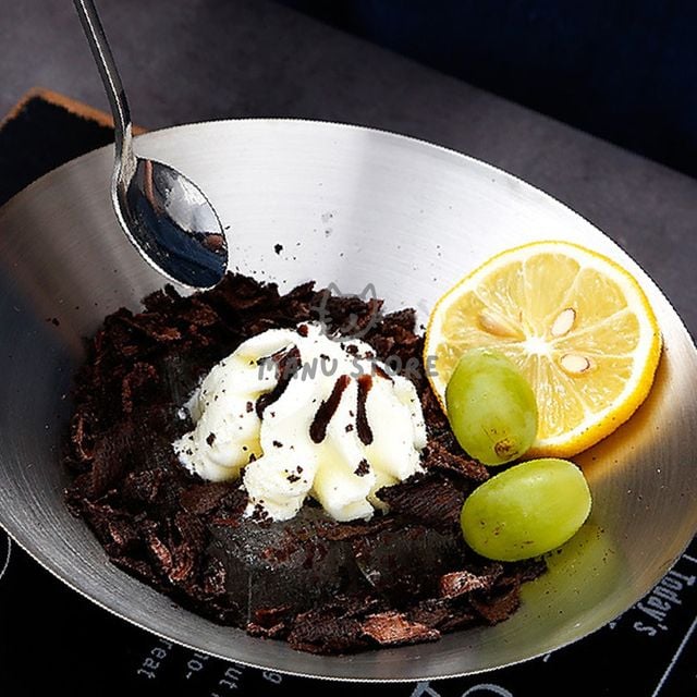 팥빙수볼 시리얼볼 스텐 샐러드볼 16cm 실버