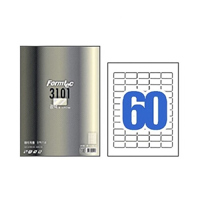폼텍 LA-3101 광택 라벨 60칸 20매
