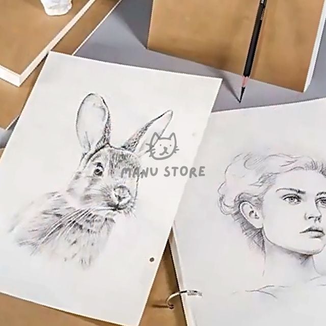 그림일기장 소묘스케치북 A4 드로잉북 75매 x 2set