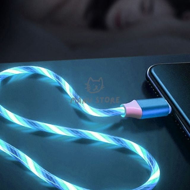 초고속충전 고속충전케이블 LED 발광 C타입 고속 충전케이블 2M 블루