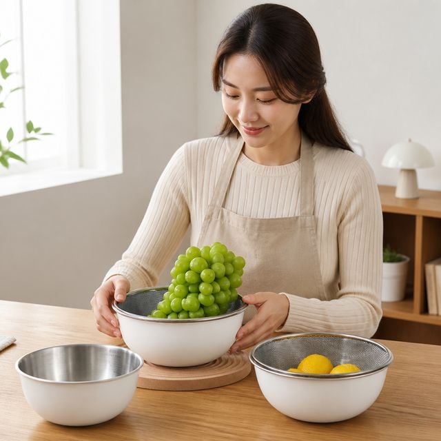 스테인리스 조리볼 채망 스텐 믹싱볼 베이킹 주방용품