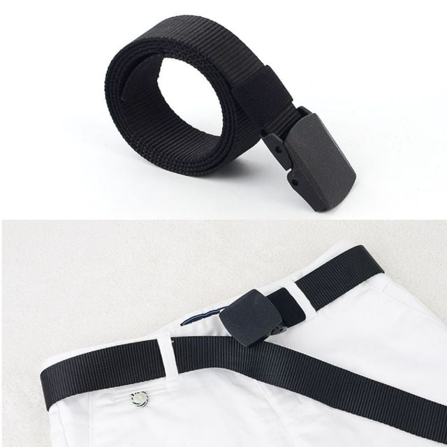 클래식 검정 버클 간편 벨트 허리띠