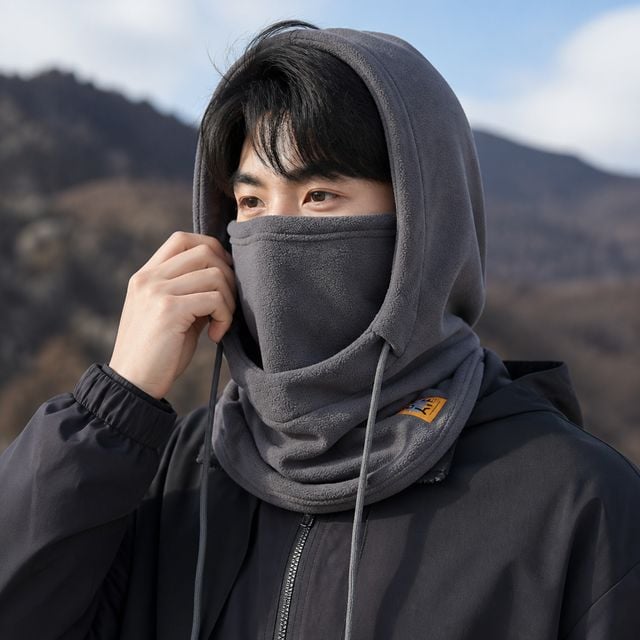 후드넥워머 일체형 마스크, 방한 방풍 현장 바람막이 - 이미지 1