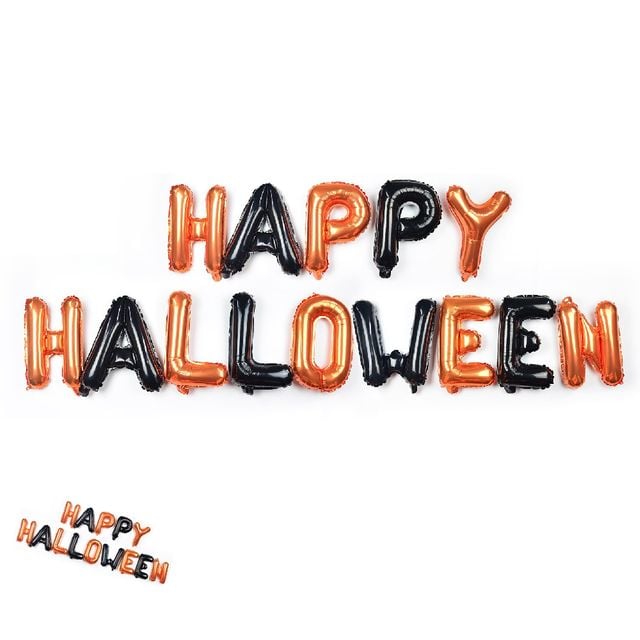 할로윈파티용품 할로윈소품 할로윈 풍선 HAPPY Halloween 세트 브론즈블랙