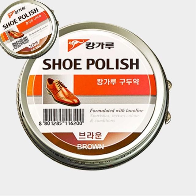 캉가루고체구두약100g 브라운 구두광택제 구두왁스 브라운구두약 신발관리용품