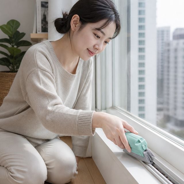 샤시 틈새 청소 솔 창틀 창문 먼지 제거 청소도구