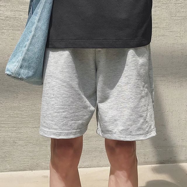 7컬러 남성 데일리 무지 허리밴딩 5부 반바지 팬츠