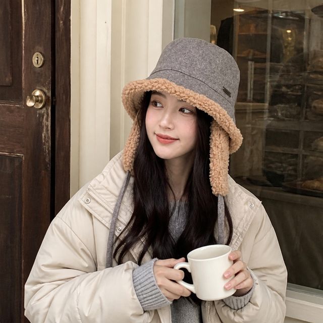 여성 귀달이 털모자, 겨울 방한 벙거지 군밤모자 - 이미지 1