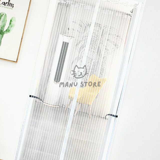자동개폐모기장 식당입구모기장 문 모기장 90x200cm 화이트