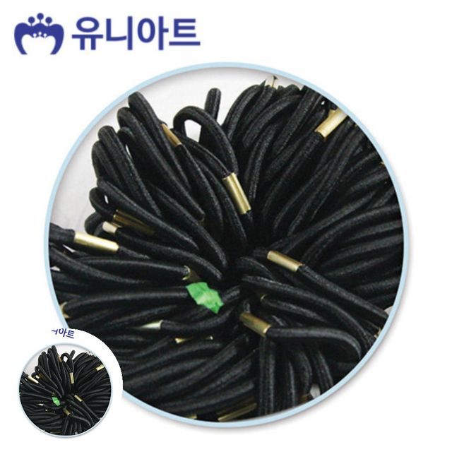 검정고무줄머리끈 아동머리끈 10000통 검정 머리끈 100개입