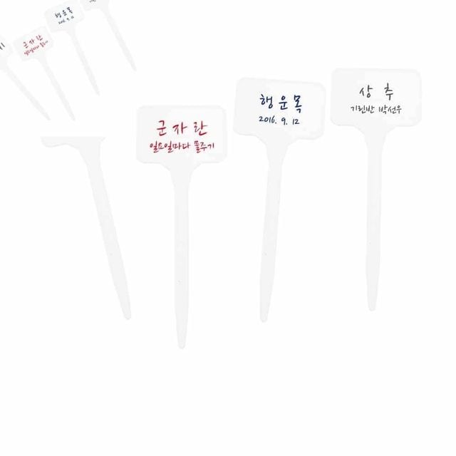 꽂이형 화분 꽃 이름표 식물 라벨 네임택 20개입 식물이름표 수목표찰 꽃이름표 수목명찰