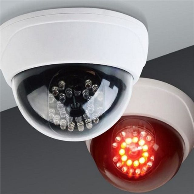 모형 돔 카메라 가짜 cctv 카메라 건전지형 적외선 실내용 도난 방지 플라스틱 라이트 모조 설치 철제 위장