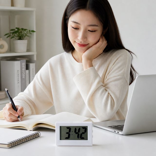탁상용 LCD 전자 시계 책상 디지털 소품 시간 확인용 - 이미지 1