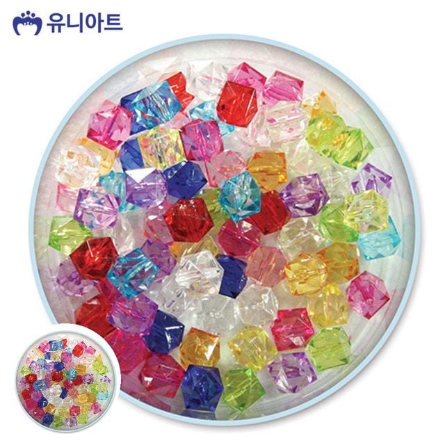 비즈목걸이구슬부자재 목걸이비즈 모양비즈 29번 크리스탈비즈 1.3cm