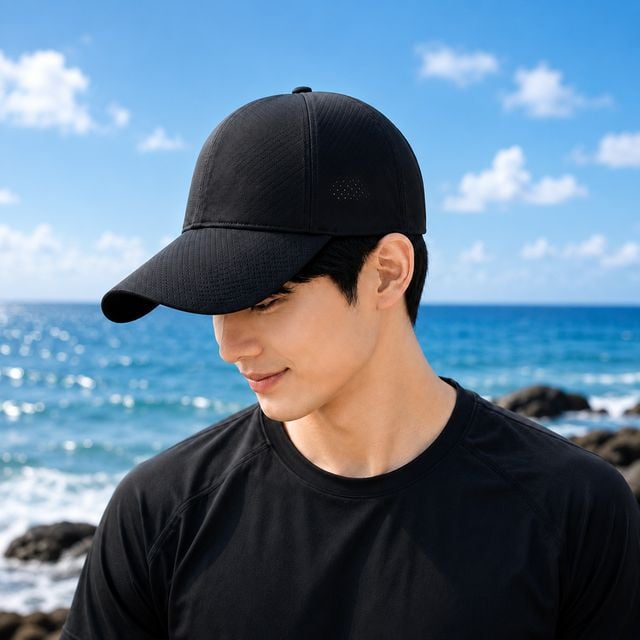 대두 메쉬 깊은볼캡 햇빛차단 여름야구모자 - 이미지 2